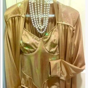 Vintage 1980's Second Skin Swimwear with cover-up Jacket made in Barcelona Spain